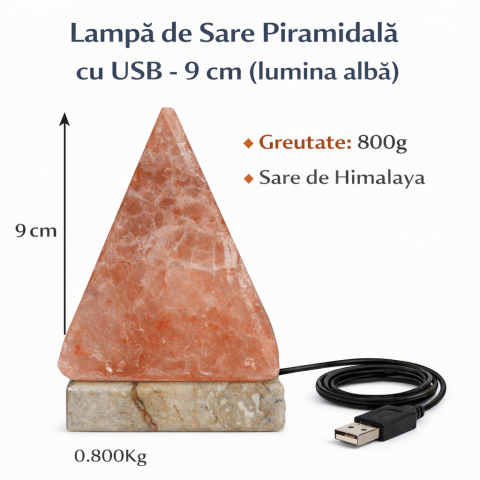 Lampa de Sare din Himalaya Piramidala – Protectie Energetica si Armonie Interioara [4]
