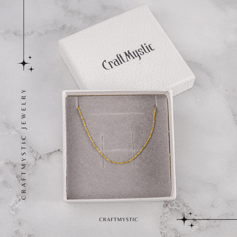 Lant din Argint 925 Placat cu Aur 18K – Subtire, Stralucitor, Reglabil [6]