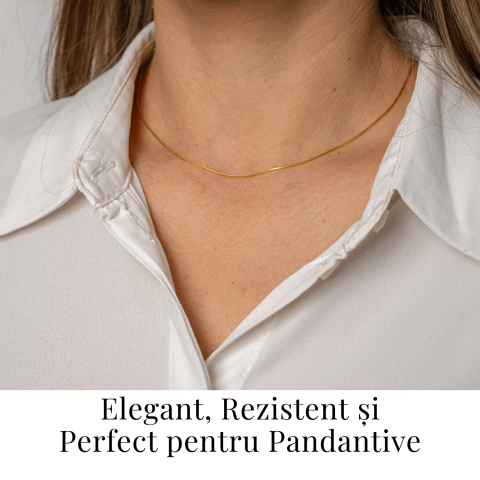 Lant Argint 925 Placat cu Aur 18K – Elegant, Subtil si Ideal pentru Pandantive [1]