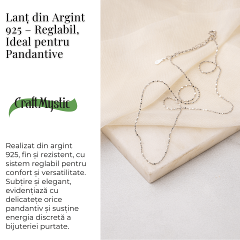 Lant Argint 925 Subtire Stralucitor – Reglabil, Elegant si Versatil [2]