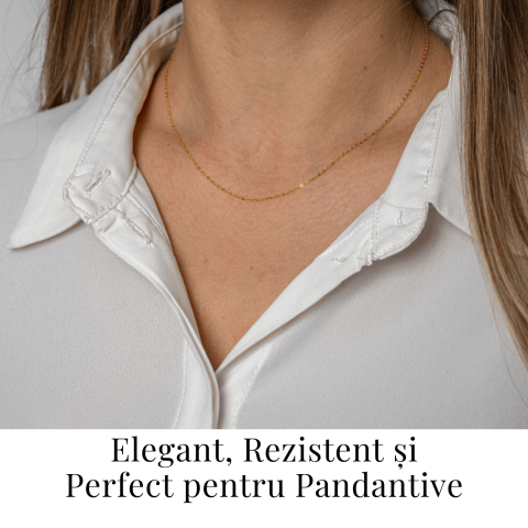 Lant Argint 925 Placat cu Aur 18K – Elegant, Ajustabil și Ideal pentru Pandantive [1]
