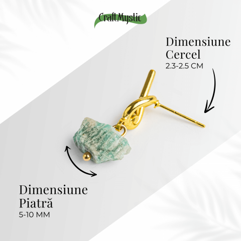 Bijuterie a Linistii – Cercei cu Amazonit si Montura Tip Nod [3]