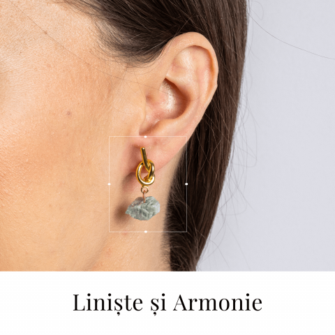 Bijuterie a Linistii – Cercei cu Amazonit si Montura Tip Nod [1]