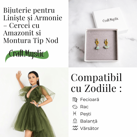 Bijuterie a Linistii – Cercei cu Amazonit si Montura Tip Nod [4]