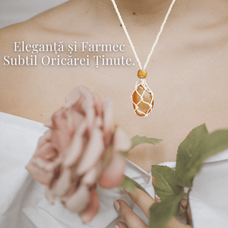 Colier Reglabil Model Macrame din bumbac - Pentru Piatra ta Favorita [5]