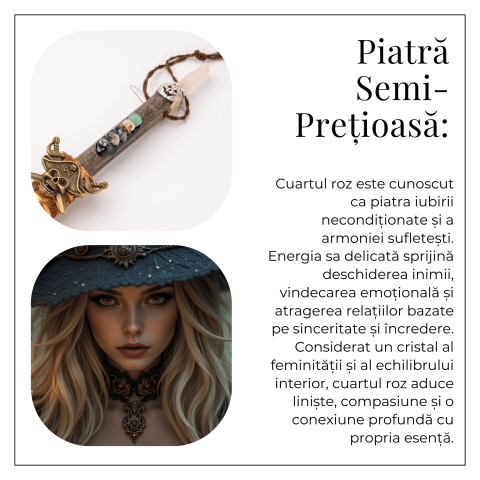 Maturica Energetica cu Cuart Roz si Pietre Chakre – Vindecare Emotionala, Protectie si Armonie [5]