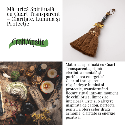 Maturica Energetica cu Cuart Transparent si Pietre Chakre – Claritate, Lumina si Protectie Sacra [4]