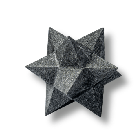 Shungit - Merkaba din Shungit Natural 5.5 cm – Stea Sacra de Protectie, Purificare si Armonie Energetica