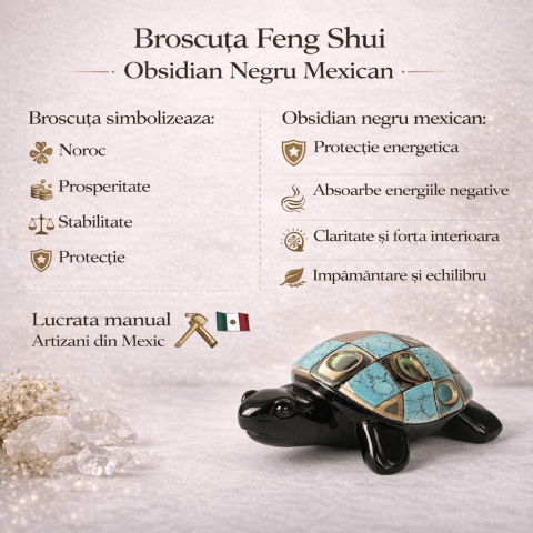 Broscuta Feng Shui din Obsidian Negru Mexican – simbol al prosperitatii si protectiei [1]