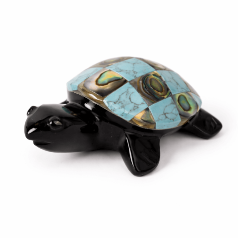 Articole din Cristale pentru Uz Personal - Broscuta Feng Shui din Obsidian Negru Mexican – simbol al prosperitatii si protectiei