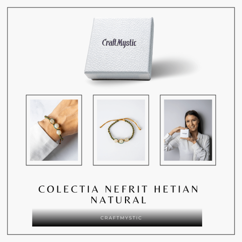 Noroc si Echilibru – Bratara Impletita din Jad Hetian Natural [7]