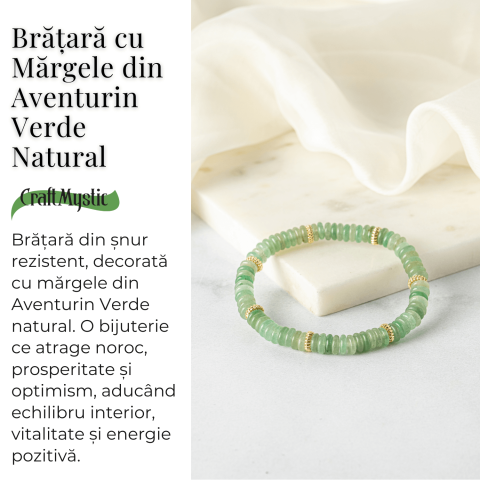 Noroc si Abundenta – Bratara din Aventurin Verde Natural [2]