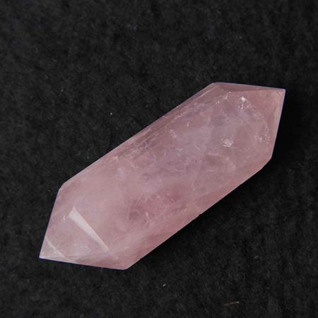 Turn Hexagonal Dublu Varf din Cuart Roz inaltime de 7-9 cm - Cristalul iubirii neconditionate si al pacii infinite [5]