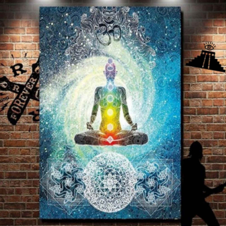 Ornament perete tip covor cu sapte chakre pentru yoga, spiritualitate si meditatie [3]