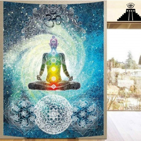 Ornament perete tip covor cu sapte chakre pentru yoga, spiritualitate si meditatie [4]
