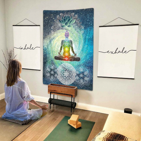 Ornament perete tip covor cu sapte chakre pentru yoga, spiritualitate si meditatie [1]