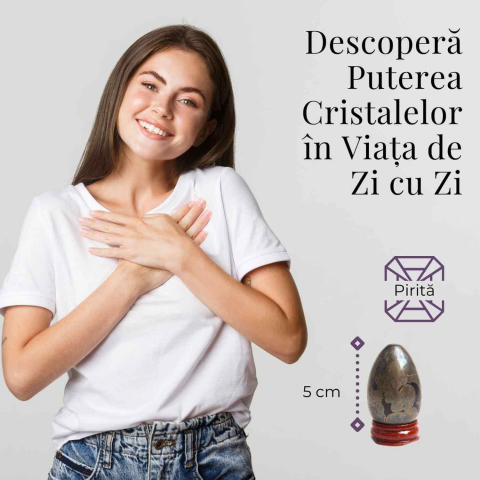 Ou Pirita 50mm cu Suport – Atrage Prosperitatea si Protectia Energetica [4]