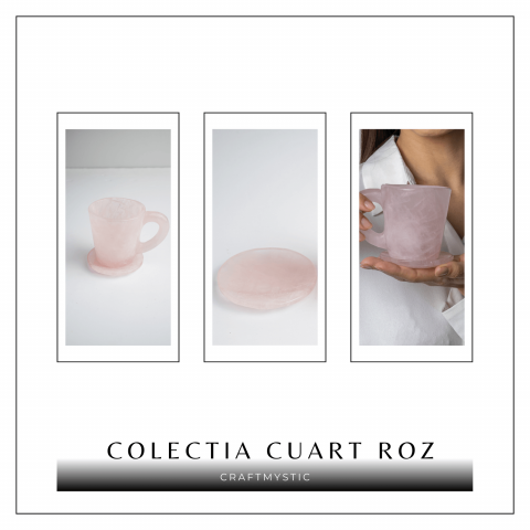 Pocalul Iubirii – Cana din Cuart Roz si Suport din Cristal [5]