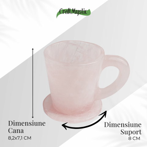 Pocalul Iubirii – Cana din Cuart Roz si Suport din Cristal [3]