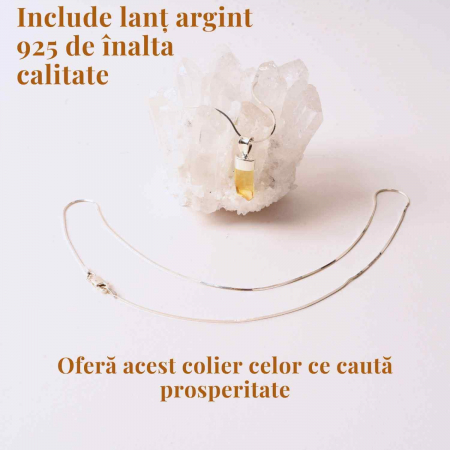 Pandantiv Argint cu Citrin - Energia si Stralucirea Naturii, 24mm [6]