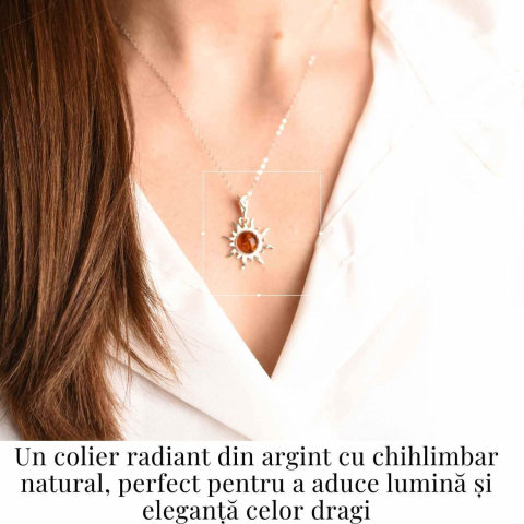 Colier argint 925 cu chihlimbar natural pentru echilibru si stil [1]