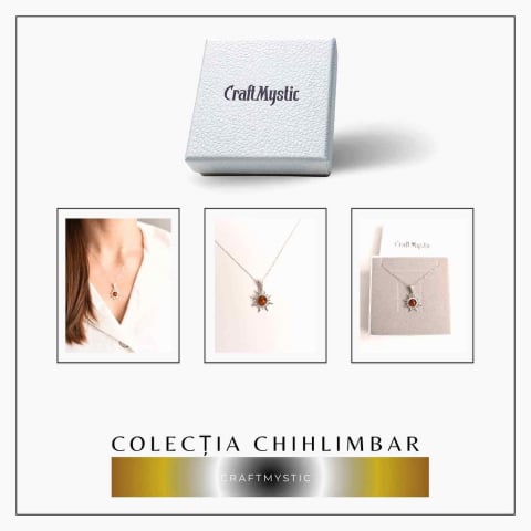 Colier argint 925 cu chihlimbar natural pentru echilibru si stil [7]