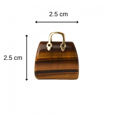 Pandantive 2.5 cm din piatra naturala, in forma de geanta - Accesorii din piatra pentru realizarea de bijuterii, cercei, colier [2]