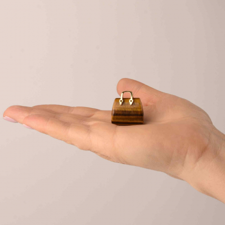 Pandantive 2.5 cm din piatra naturala, in forma de geanta - Accesorii din piatra pentru realizarea de bijuterii, cercei, colier [3]