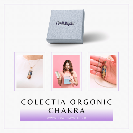 Pandantiv orgonic cu Cristale si Simbolurile Chakrelor lucrat manual [6]