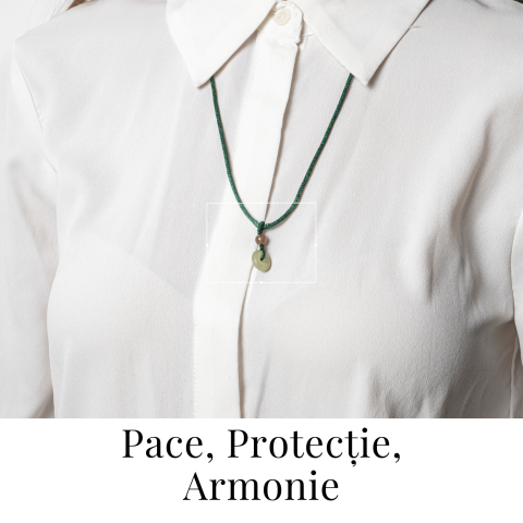 Echilibru si Protectie – Colier cu Nefrit Hetian (Jad Hetian) Natural [1]