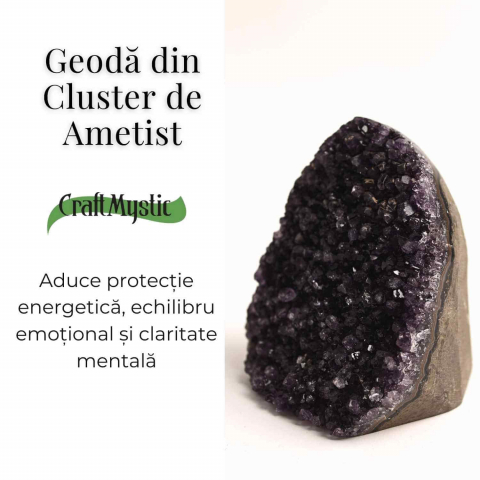 Geoda de ametist natural, taiata manual – Protectie si echilibru [3]