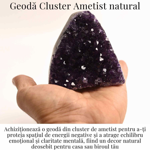 Geoda de ametist natural, taiata manual – Protectie si echilibru [1]
