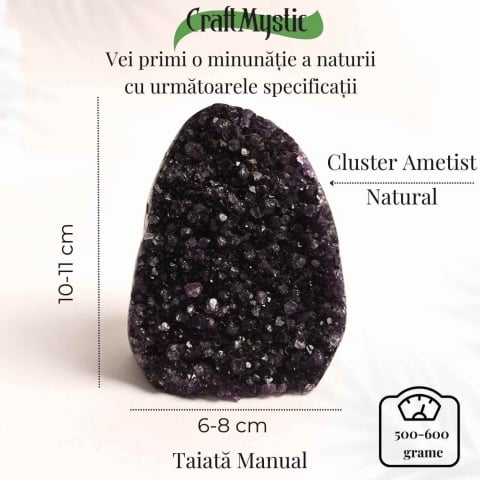 Geoda de ametist natural, taiata manual – Protectie si echilibru [2]