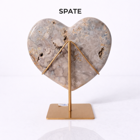 Inima din Agat Pink Ametist cu Geoda naturala – piesa unicat sculptata manual Brazilia 1.535 kg [1]