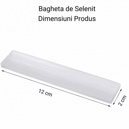 Bagheta de Selenit 12x2 cm Curata si Incarca cristalele si pietrele semipretioase [1]