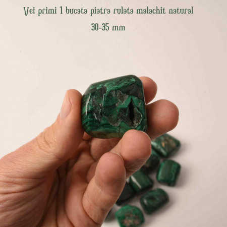 Piatra Ovala de 60mm Sculptată Manual din Ametist Chevron - Piatra de Mana [3]