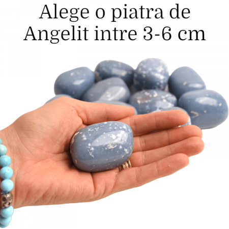 Piatra rulata din Angelit natural - Conexiune Spirituală și Liniște [3]