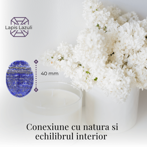 Piatra de Deget Terapeutica Lapis Lazuli 4 cm - Claritate si Liniste [1]