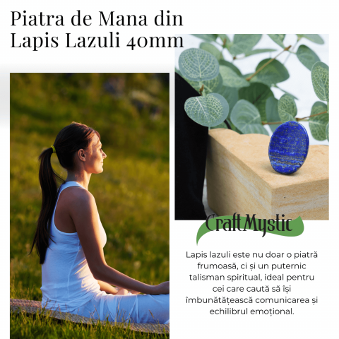 Piatra de Deget Terapeutica Lapis Lazuli 4 cm - Claritate si Liniste [4]