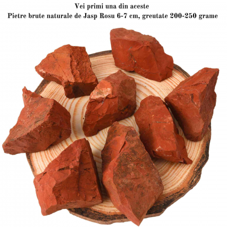 Piatra Bruta Naturala Jasp Rosu - Energie Pozitiva si Echilibru Emotional, Dimensiuni 5-9 cm, Greutate 150-300 g [4]