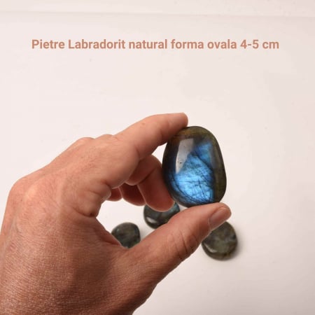 Piatra 4-5 cm de Masaj si Meditatie Labradorit pentru Palma Marime de Buzunar, Pentru Echilibrarea Naturala a Chakrelor, Vindecare Reiki si Grila Cristalina [1]