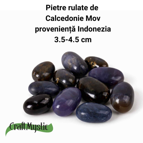 Calcedonie mov din Indonezia – pietre rulate pentru liniste interioara si comunicare blanda [3]