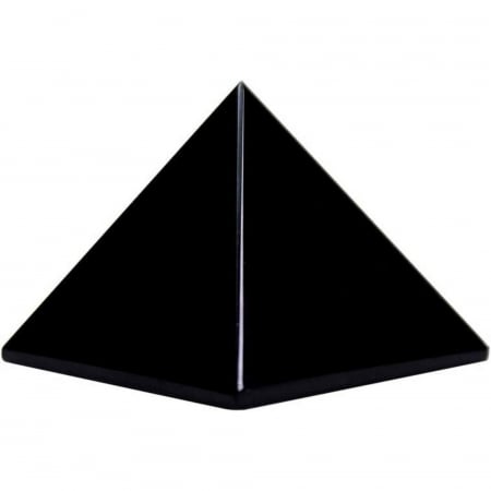 Piramida cristal negru obsidian din piatra semipretioasa naturala 4 cm – pentru protectie, integritate si energie pozitiva