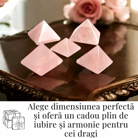 Piramida Cuart Roz Brut Lucrata Manual – Armonie si Vindecare [6]