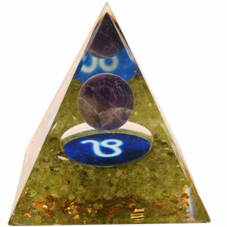 Cristale și Pietre Semiprețioase - Piramida de Energie Orgonica cu Cristale de Vindecare specifice a Zodiilor pentru Relaxare, Meditatie si Ornament