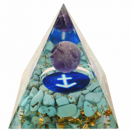 Cristale și Pietre Semiprețioase - Piramida de Energie Orgonica cu Cristale de Vindecare specifice a Zodiilor pentru Relaxare, Meditatie si Ornament