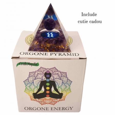 Piramida de Energie Orgonica cu Cristale de Vindecare specifice a Zodiilor pentru Relaxare, Meditatie si Ornament [2]
