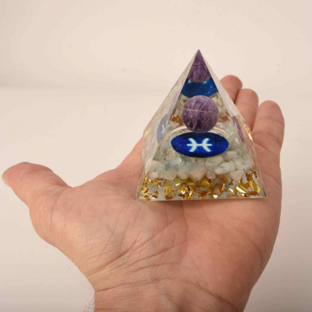 Piramida de Energie Orgonica cu Cristale de Vindecare specifice a Zodiilor pentru Relaxare, Meditatie si Ornament [3]