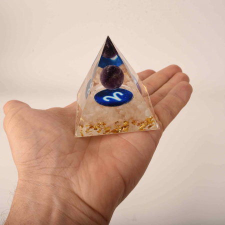 Piramida de Energie Orgonica cu Cristale de Vindecare specifice a Zodiilor pentru Relaxare, Meditatie si Ornament [3]