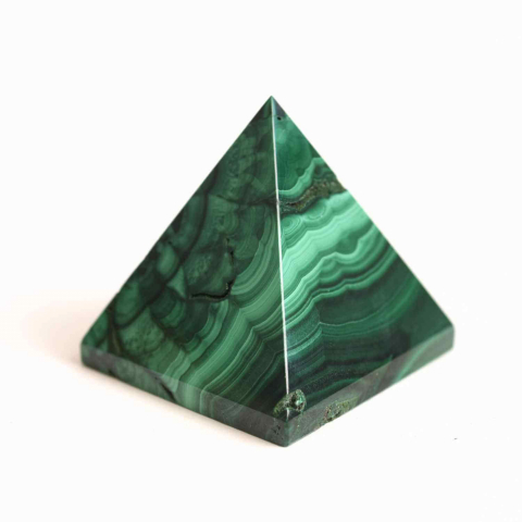 Malachit - Piramida Malachit natural H 4 - 4.9 cm Latime 4 - 4.6 cm 126-151 gr - Vindecare Emotionala